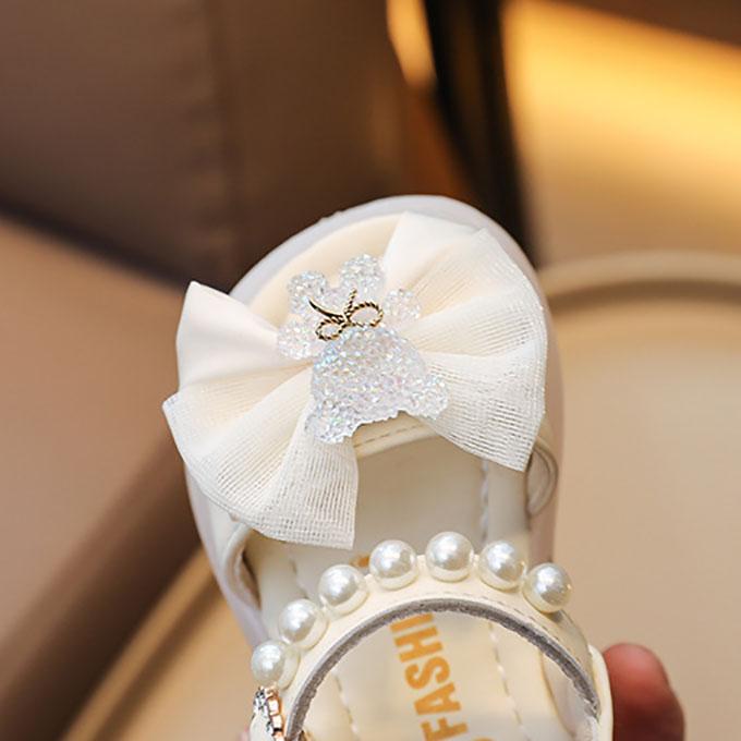Summer Princess Sandals For Baby Girls Cute Bear Bow Fashion Toddler Shoes Soft-soled Breathable Casual Shoes For Infant Baby