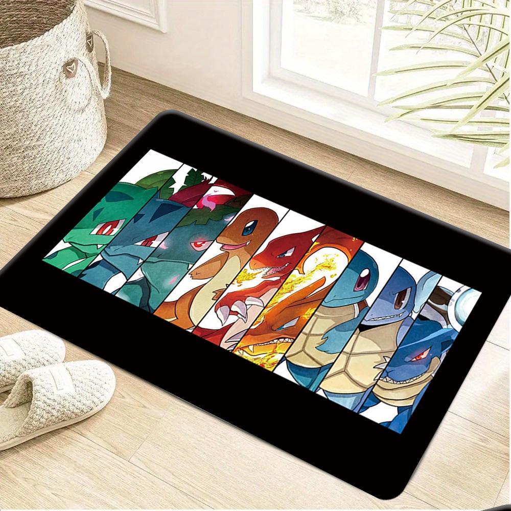 Pokemon Charizard with Fire Breath Print Non-slip Doormat, Soft Absorbent Floor Rug for Home Decor