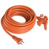 3-Outlet Extension Cord, 10m, Orange, Power Cable, Outdoor Use, PSE Compliant, with Rainproof Cap, Round Plug, Outlet Joint, Power Extension,