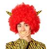 Clearstone Cosplay Halloween Setsubun Horned Hyper Afro Unisex Red