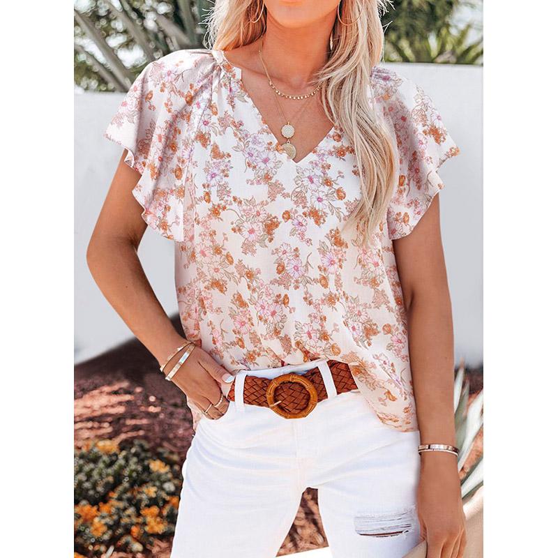 Свободная футболка женская футболка с цветочным принтом модная уличная футболка женская одежда короткий рукав