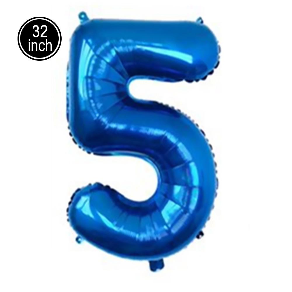 Воздушный шар из алюминиевой фольги с номером 0-9 в стиле поезда на день рождения, креативный мультфильм, украшение из воздушных шаров в синей серии
