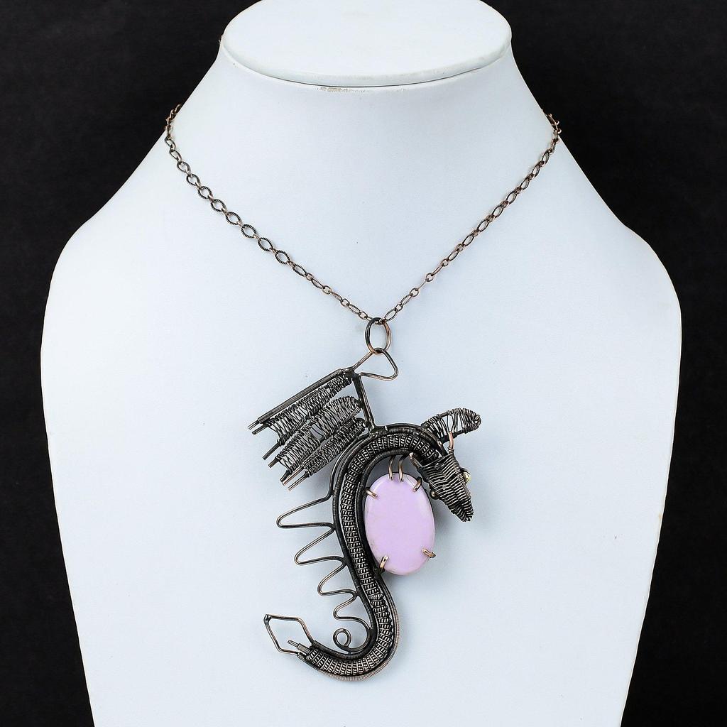 Phosphosiderite Pendant Copper Wire Wrapped Pendant Gemstone Copper Jewelry Handmade Pendant Dragon Pendant Phosphosiderite Jewelry For Gift