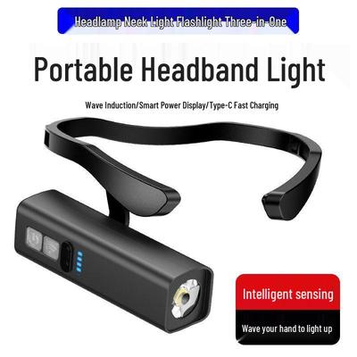 2025 Сверхяркий налобный фонарь с сенсором: Идеально подходит для ночной рыбалки, альпинизма и использования на открытом воздухе, с многофункциональным ушным крючком и съемной конструкцией