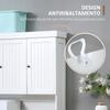 Country-Style Wooden Kitchen Pantry Cabinet with Cabinets and Drawer. 101x39x180cm. White