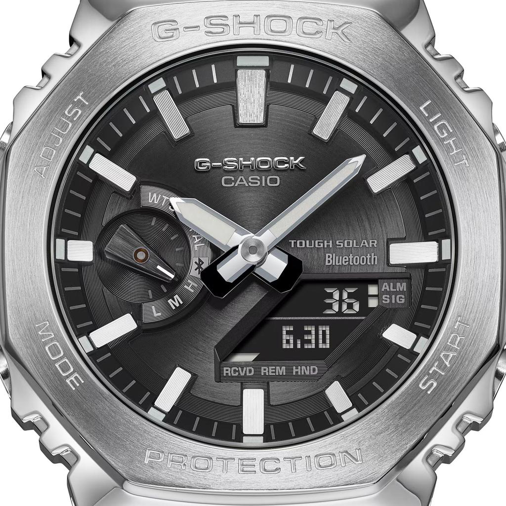 Полностью металлические часы, модель Tough Silver, импортированная из-за рубежа [Casio] G-Shock Bluetooth, на солнечных батареях, GM-B2100SD-1A, Мужские, (Тот же GM-B2100SD-1AJF),