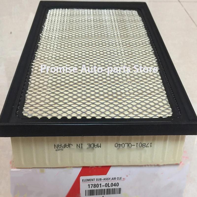 2 Pieces OE# 17801-0L040 Auto Parts New Engine Air Filter Element For 2015-2016 Toyotaa Hiluxx 2.7L
