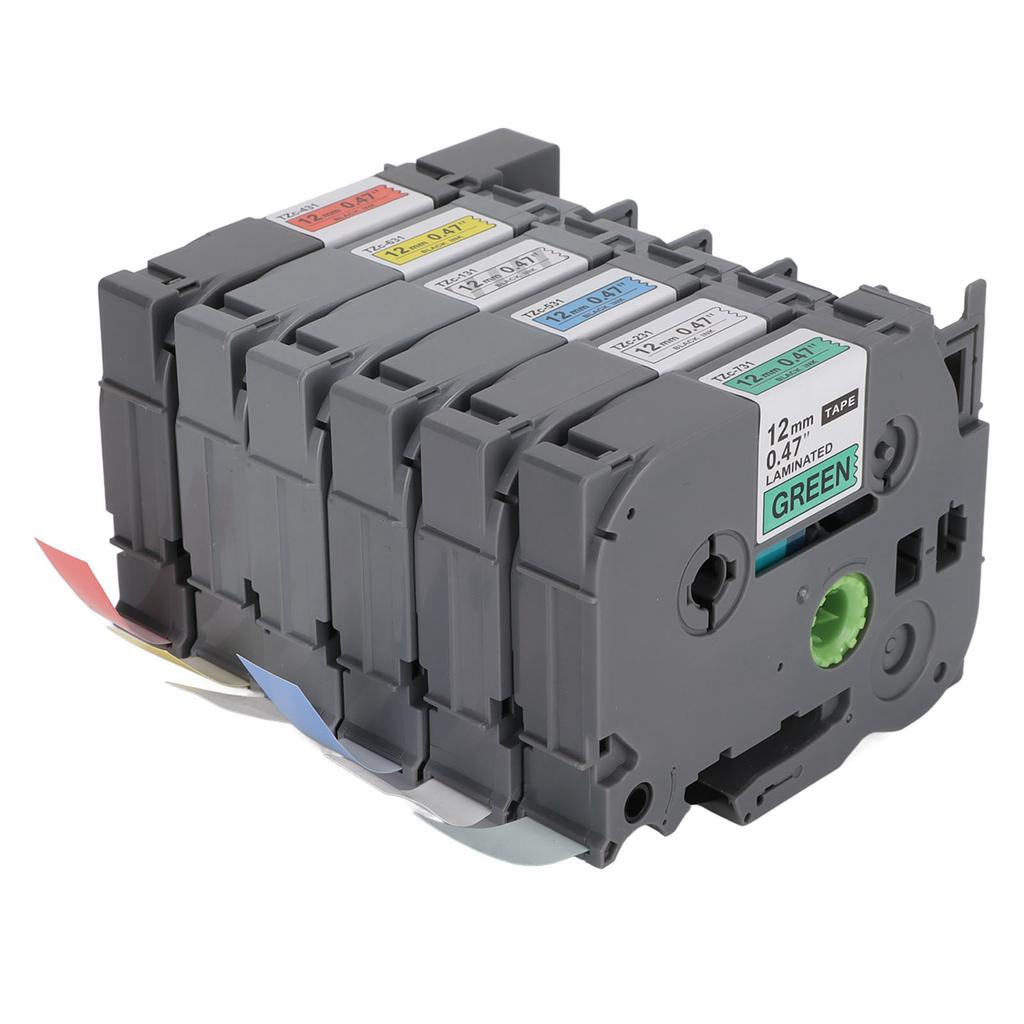 6 шт. 12 мм лента для принтера этикеток прозрачная быстрая печать высокая прочность умное распознавание лента TZ для бейджей работы