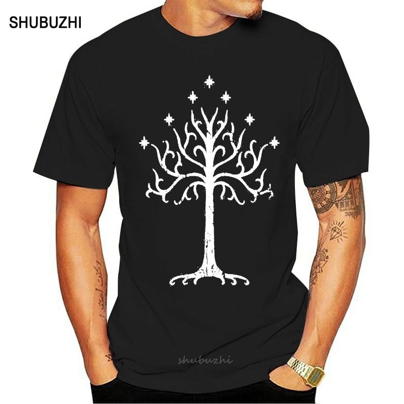 White Tree of Gondor Tolkien T-Shirt Premium Mordor Middle Earth Shubuzhi Brand New Men Clothing Fashion T Shirts Design A Shirt