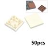 50 шт. Гладкие перевернутые строительные блоки 2x2 DIY развивающие плоские плитки Кирпичики Образовательные игрушки Собираемые части Совместимые 11203