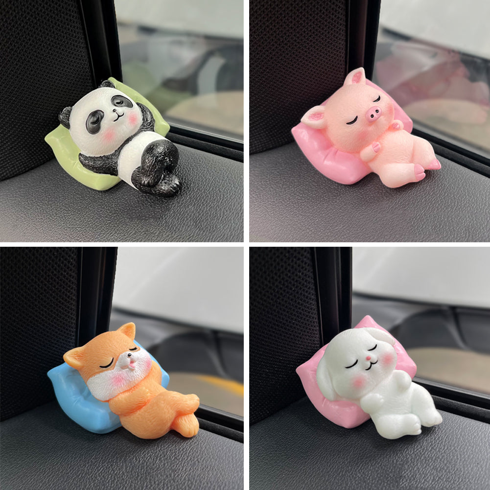 Милые животные украшения для автомобиля аниме панда свинья кролик украшения приборная панель центральная консоль украшения кукла аксессуары для интерьера