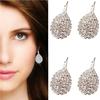 Women Fashion Luxury Shiny Waterdrop Pendant Earrings Jewelry MIT
