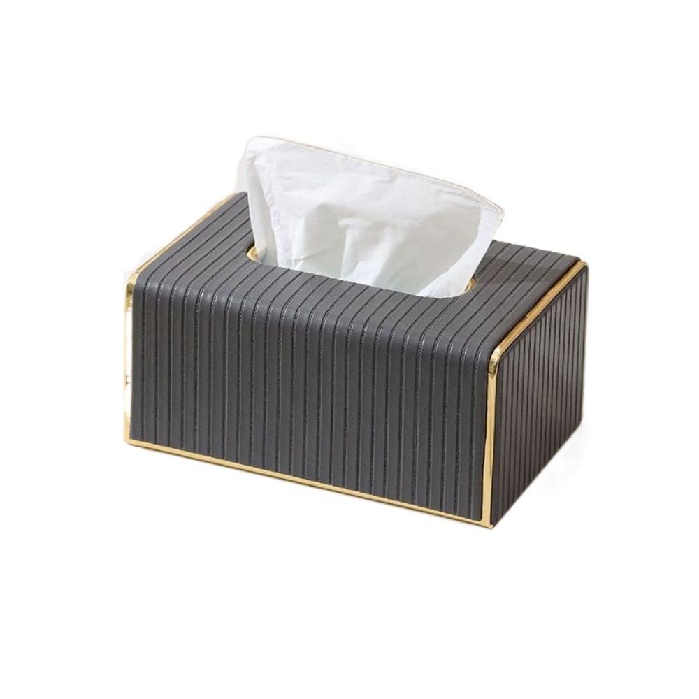 High Quality Streak Tissue Box Exquisite Paper Storage Container Modern Napkin Holder  Living Room