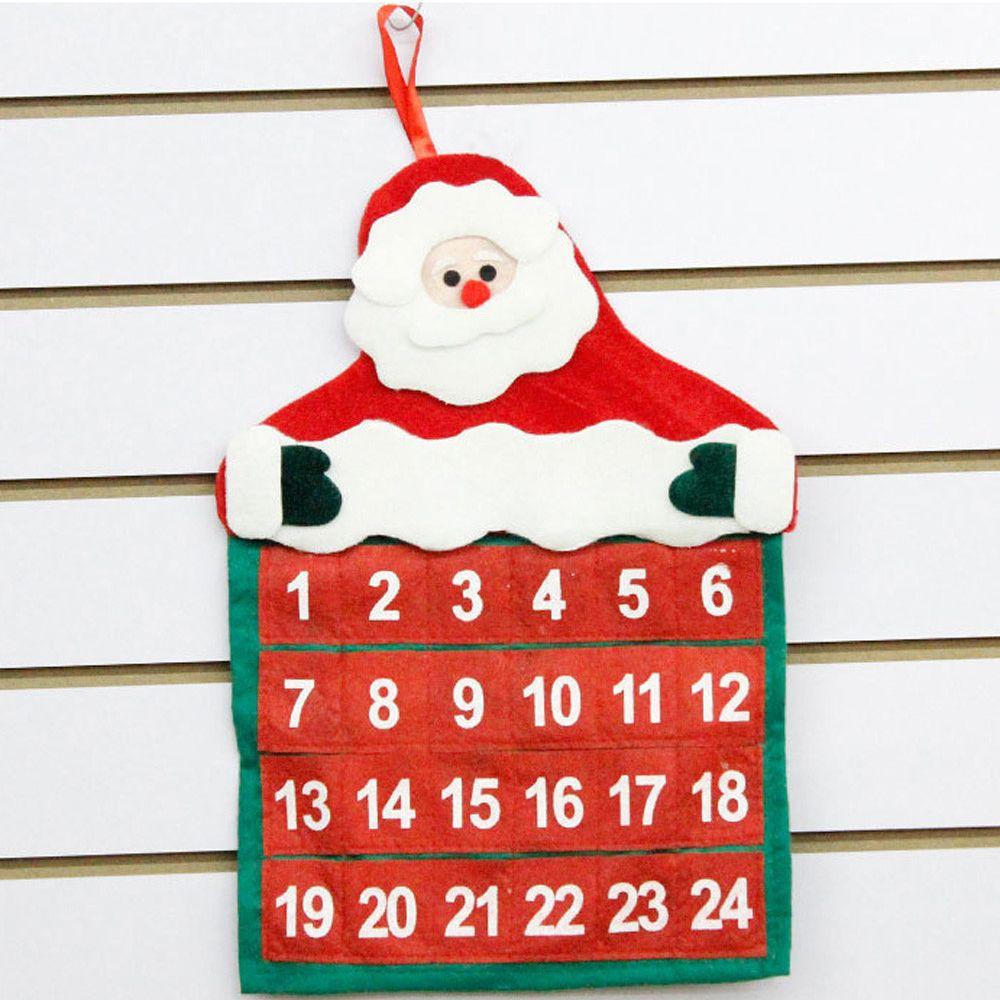 Lobby Decorations Non-woven Fabric Santa Claus Countdown Xmas Decor Christmas Advent Calendar
