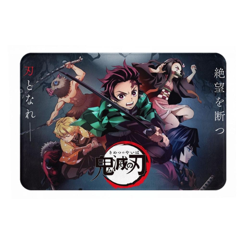 Клинок, рассекающий демонов Kimetsu No Yaiba Напольные Дверные Кухонные Ванные Коврики Противоскользящий Уличный Коврик для Входной Двери Садовый Входной Ковер Коврик для Ног