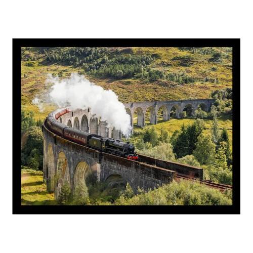 Pyramid International Steam Train On Glenfinnan Viaduct Wooden Plaque