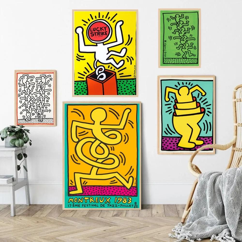 1 шт. Keith Art Выставка картинок плакатов на бумаге для печати для дома, спальни, входа, бара, кафе, художественная живопись, украшение
