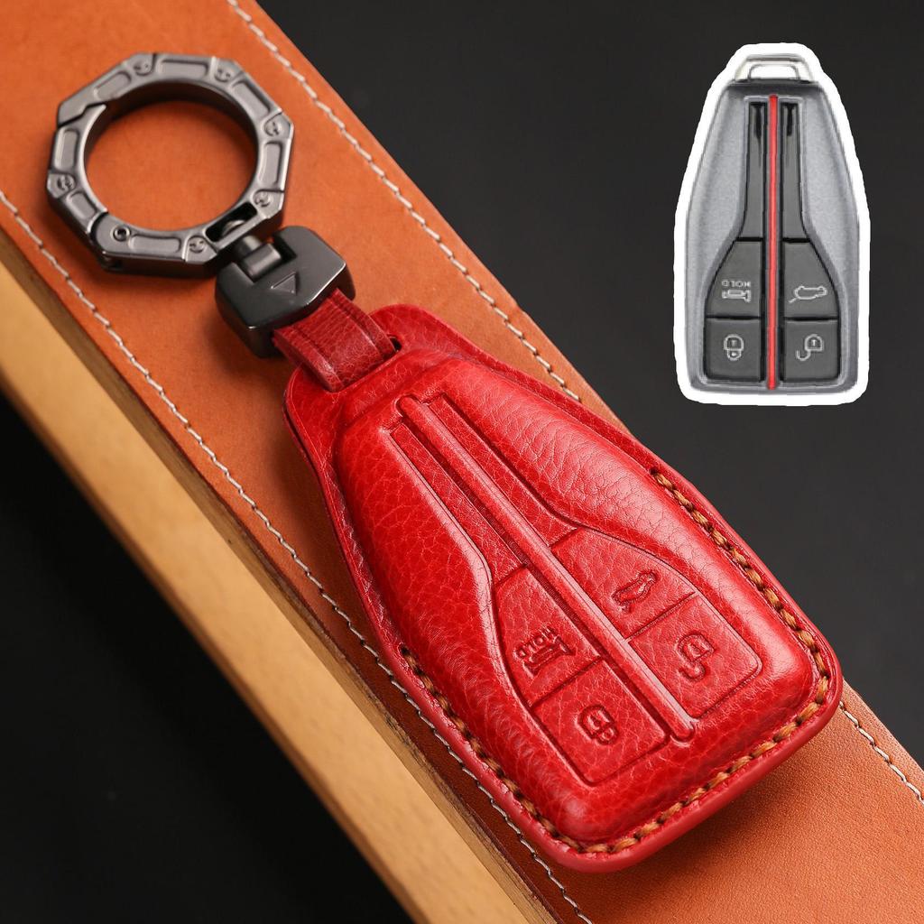 Высококачественный кожаный чехол для ключей для моделей Hongqi HS5/HS7 2022 года — мужской аксессуар
