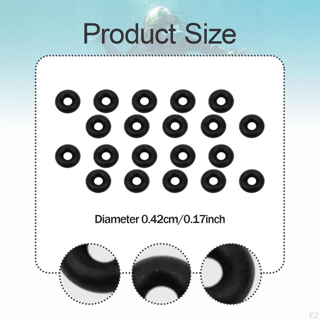 20 Pieces Scuba O Ring Kit Dive Hoses Heavy Duty Parts,Seals,Rubber,Sealing Gasket Washers for