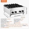 Commercial Gas Range Stove 4 Burners Countertop Cooking Hot Plate Kitchen