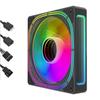 Бесшумный вентилятор охлаждения Prism 4Pro ARGB 12 см белого цвета с синхронным управлением температурой для настольных компьютеров