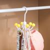 Многофункциональная домашняя вешалка для одежды, портативный дофаминовый вращающийся на 360° крючок с 6 шариками, вращающаяся стойка для шарфов и галстуков