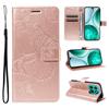 For Honor X8c 4G Wallet Case Floral Butterfly Imprinted Leather Phone Cover Stand