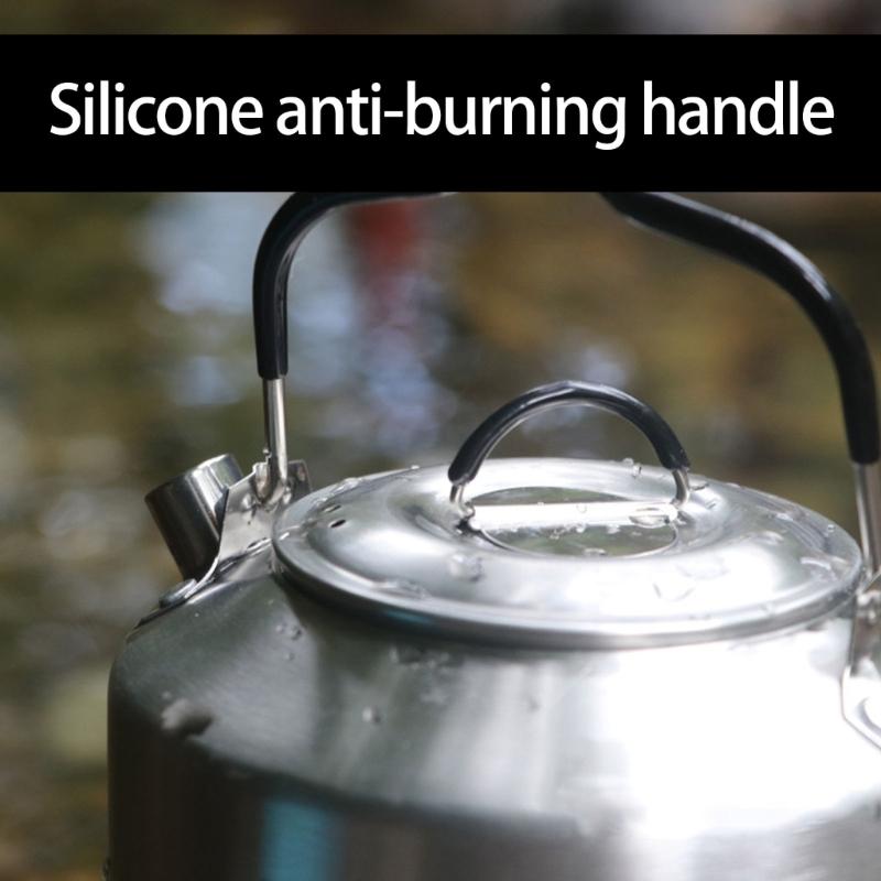 Нержавеющая сталь Чайники для походов на открытом воздухе Кастрюля Посуда Кемпинговые чайники Чайник со свистком для плиты Чайник для кемпинга Чайник для кофе