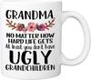 Мама Уродливые Дети День Матери День Благодарения Керамическая Кружка с Маркером для Кофе Бабушка Чайная Чашка Мама