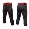 Men Cropped Trousers Running Leggings Fitness Cycling Training Joggers Home Gym Compression Tights 3/4 Short Pants