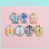 Creative Anime Inspired Pearl Milk Tea Cup Brooch Colorful Metal Accessory For Fashionable Outfits