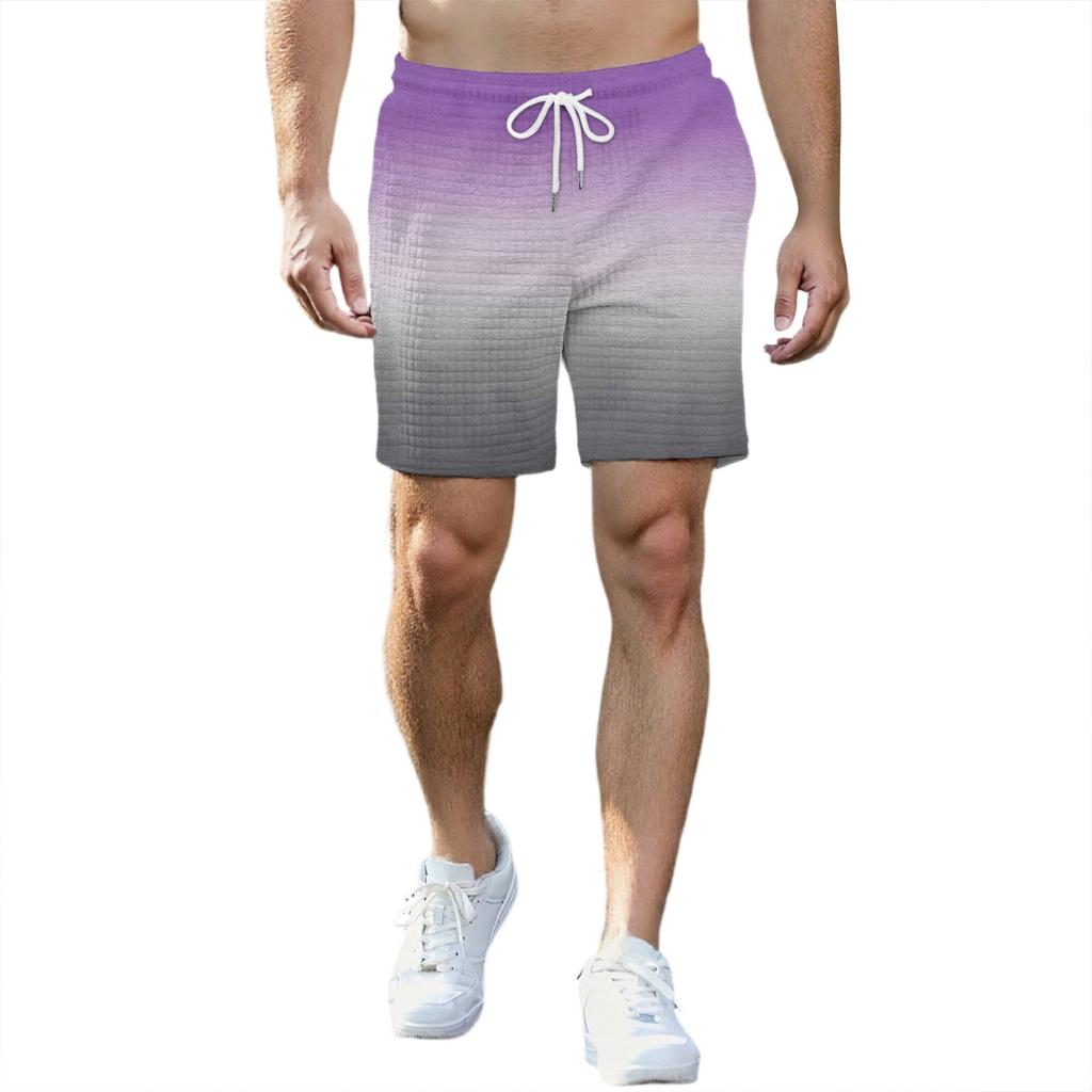 Мужские модные спортивные шорты с принтом, эластичный пояс, карманы, спортивные шорты