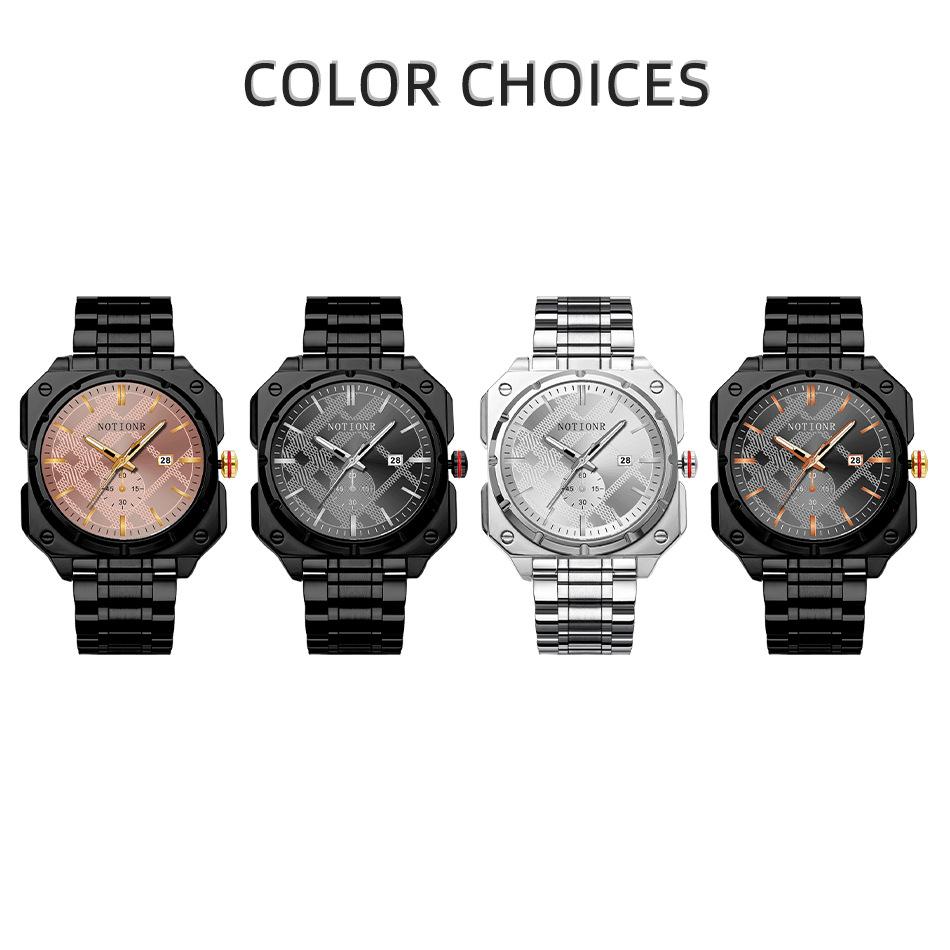 Мужские Модные Часы Квадратные Часы Нержавеющая Сталь Кварцевые Часы Деловые Часы Простые часы Часы с календарем