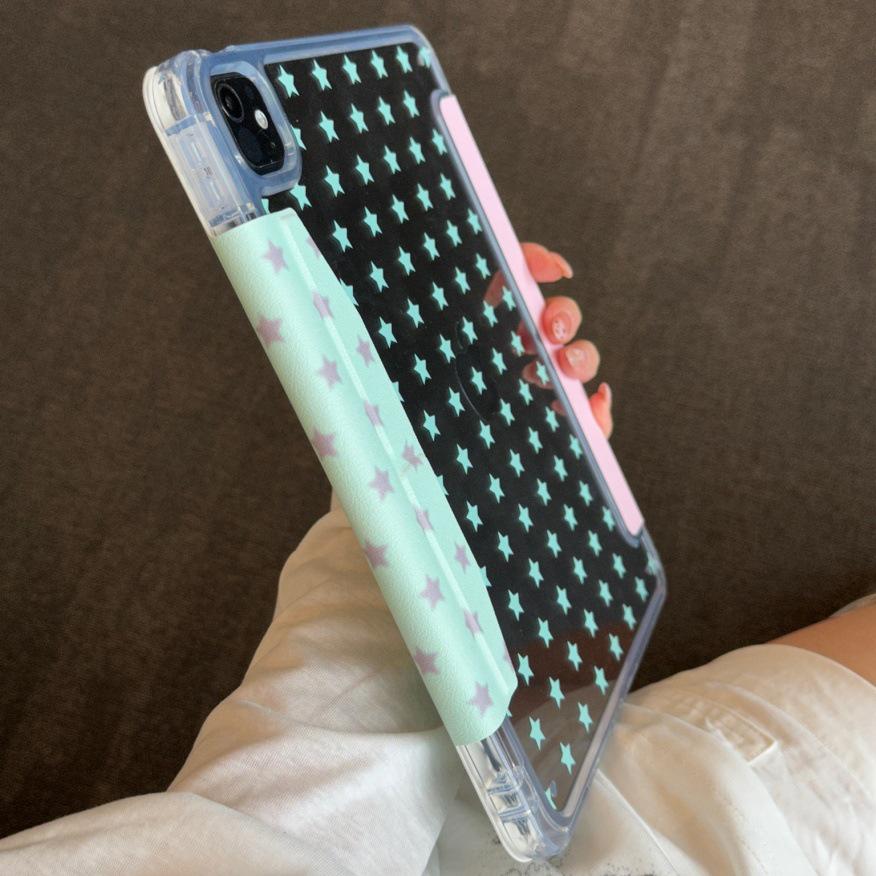 Buckle iPad Pro Case: Four-Color Star Design for 2025/2021 Versions