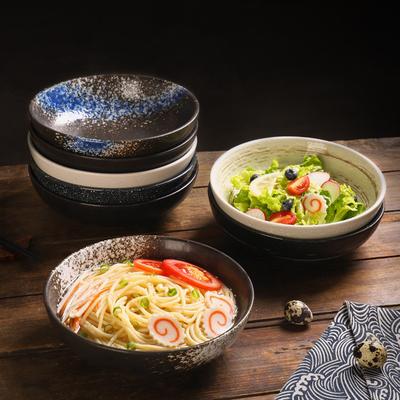8-дюймовая керамическая тарелка для лапши Lamian Noodles, миска для ресторана, столовая посуда для лапши, домашняя тарелка для супа с лапшой, запеченного риса, фруктового салата.