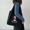 Foldable Womens Bag Shopper Bag Travel Canvas Bag Messenger Shoulder Bag Printing Tote Bag Grocery Storage Bags for Women
