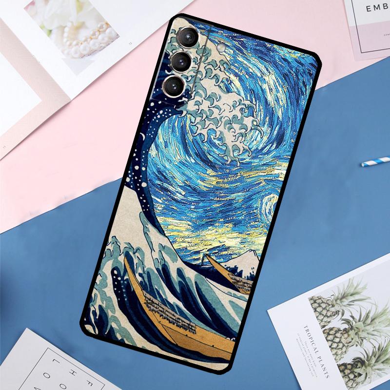 Чехол Картины Звездная ночь Ван Гог Для Samsung Galaxy S25 Ultra S21 S22 S23 S24 Ultra S9 S10 Plus S20 FE S25 FE Задняя крышка