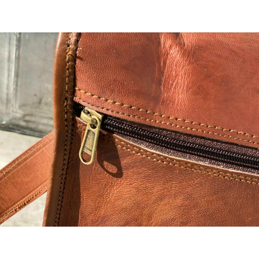 Vintage Laptop Messenger Briefcase Bag Satchel Bag For Men's Leather