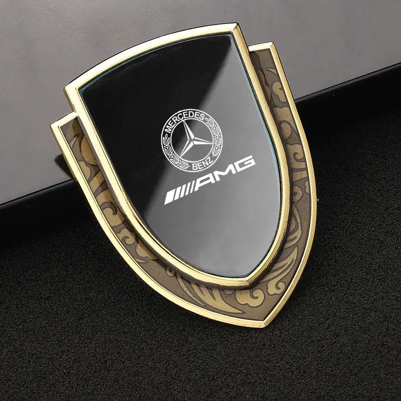 CEJ1 2025 Hot For Benz Metal Alloy Car Decals Badge Stickers Side Window Emblem Accessories for Mercedes Benz AMG GLC W203 W206 W220