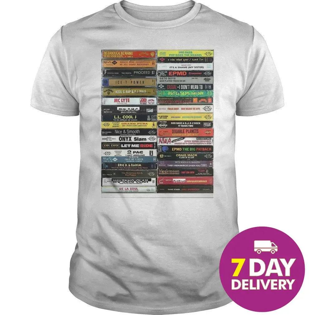 Hip Hop Cassette Tapes Shirt White Cotton Unisex Size T Shirt Full Size 2019 Unisex Tee