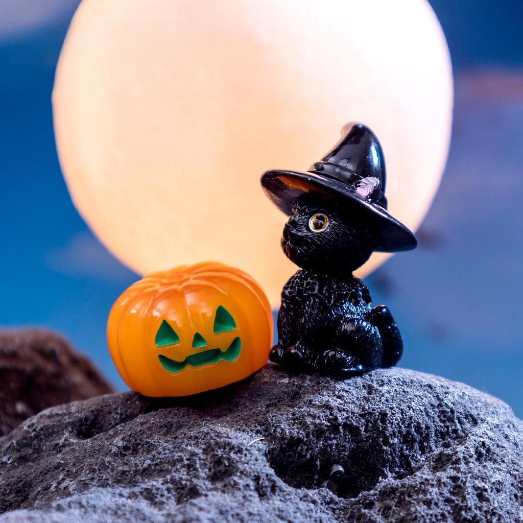 Car Center Console Decorative Ornaments Micro Landscape Creative Halloween Witch Ghost Pumpkin Mini Ornaments
