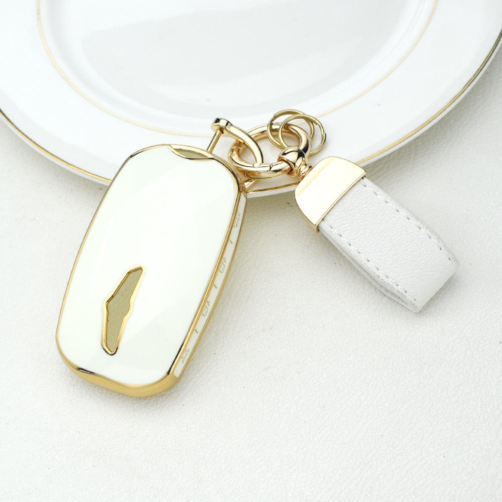 6 Кнопок Корпус Брелок Держатель Бесключевой Защитник Для Hyundai Genesis G90 GV60 G70 G80 ТПУ Чехол для Автомобильного Смарт-Ключа Аксессуары