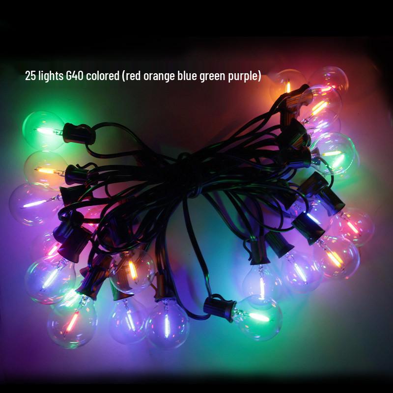 Spot G40 Solar LED Outdoor Waterproof Globe String Lights for Courtyard & Christmas Decoration