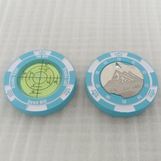 Маркер для мяча с зажимом для шляпы для гольфа и высокоточным зеленым помощником для чтения Компактный размер Легкий портативный пузырьковый уровень Гольф-паттинг Green Reader