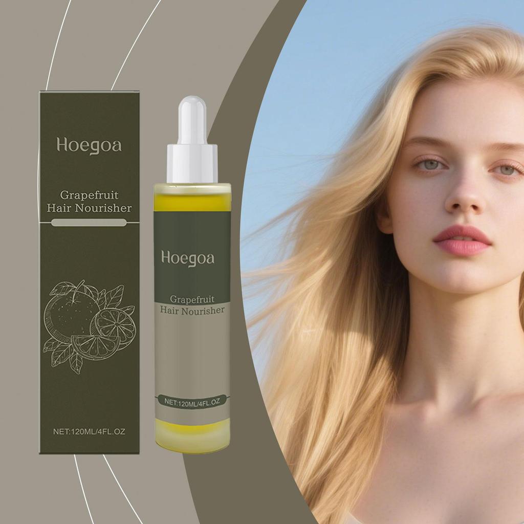 Grapefruit Hair Serum - Moisturizes and Nourishes Hair, Smooths and Adds Shine, Anti-Frizz Hair Essence