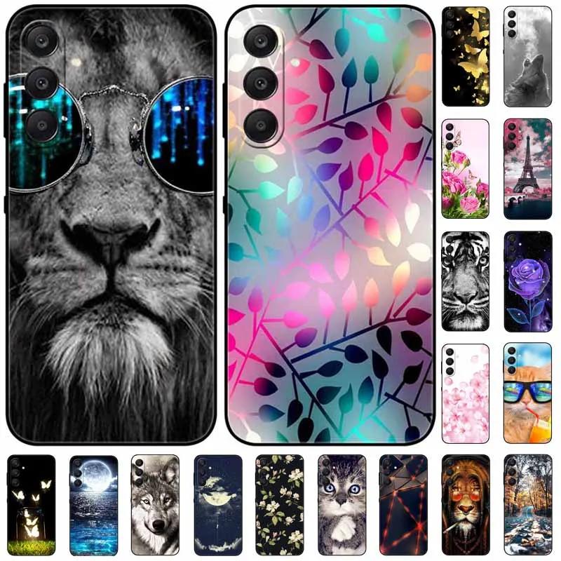 For Samsung A17 5G Case Black Silicone Soft Fashion Animal Back Cover For Samsung Galaxy A17 5G TPU Coque Cute Protective Bumper