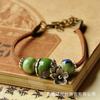 Ethnic-style Ceramic Bracelet Jewellery Floral Glaze Bead Bracelet Multi-coloured