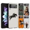 Galloping Horse Girl Drawing Case for Samsung Z Flip 3 4 5 Folding Mobile Shell For Samsung Z Flip3 Flip4 Flip5 PC Hard Cover