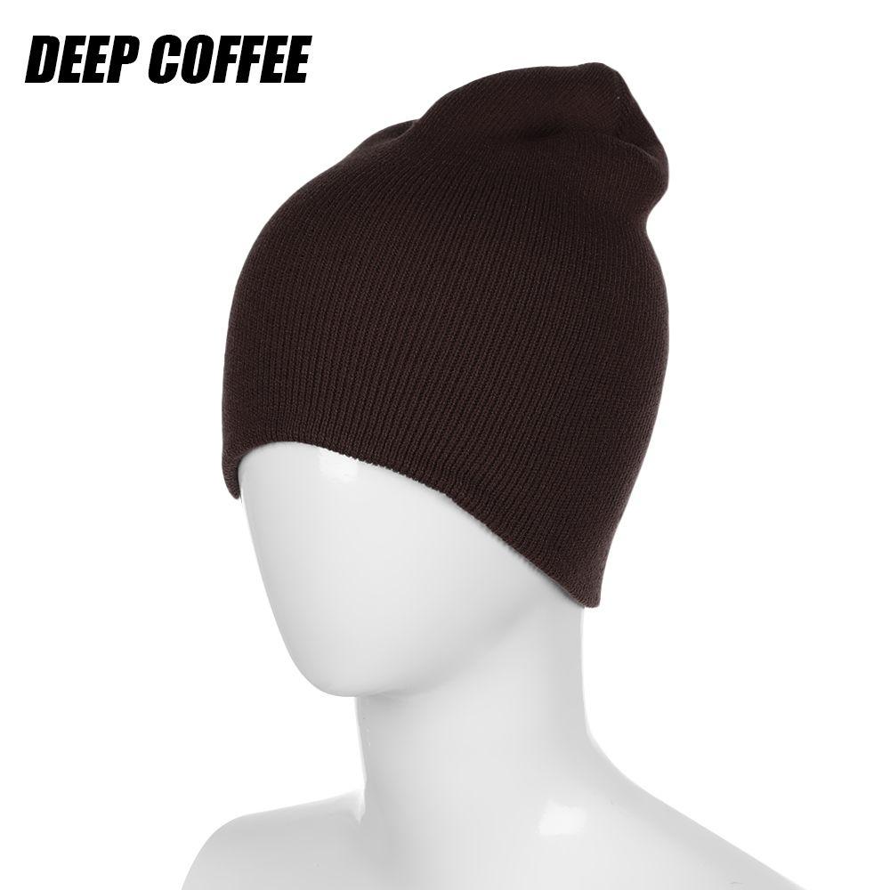 Осень-зима унисекс конфетного цвета повседневная хип-хоп шапка шапка вязаная шапка тюбетейка мягкая