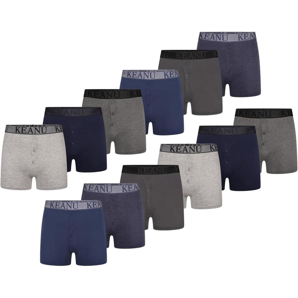 Keanu Men's Plain Boxer Shorts (Pack of 12)
